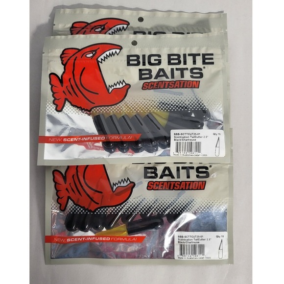 4 Big Bite Baits ScentSation Fishing Lures Lot New Scent-Infused Formula - Picture 3 of 5